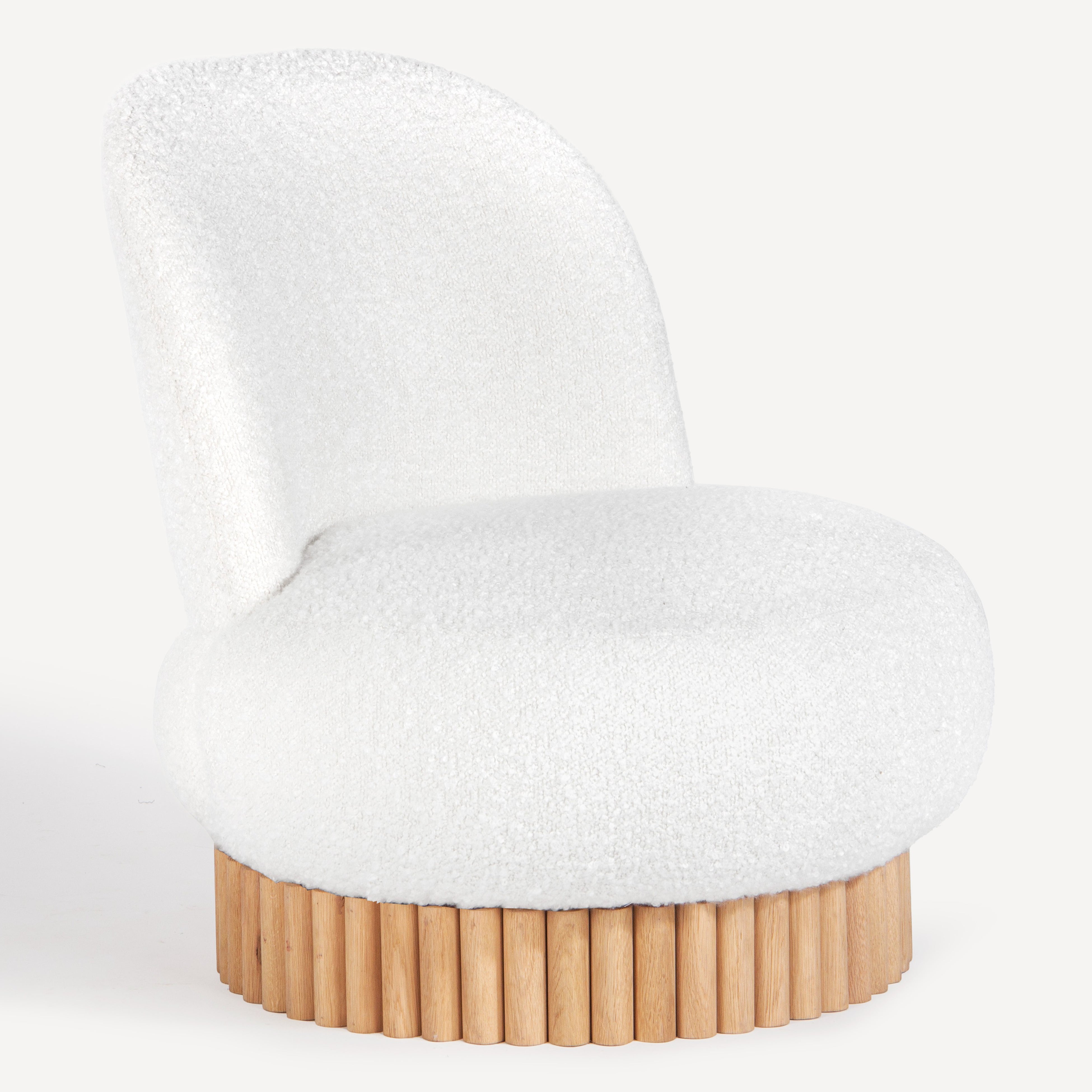 Corso Swivel Upholstered Oak Accent Chair