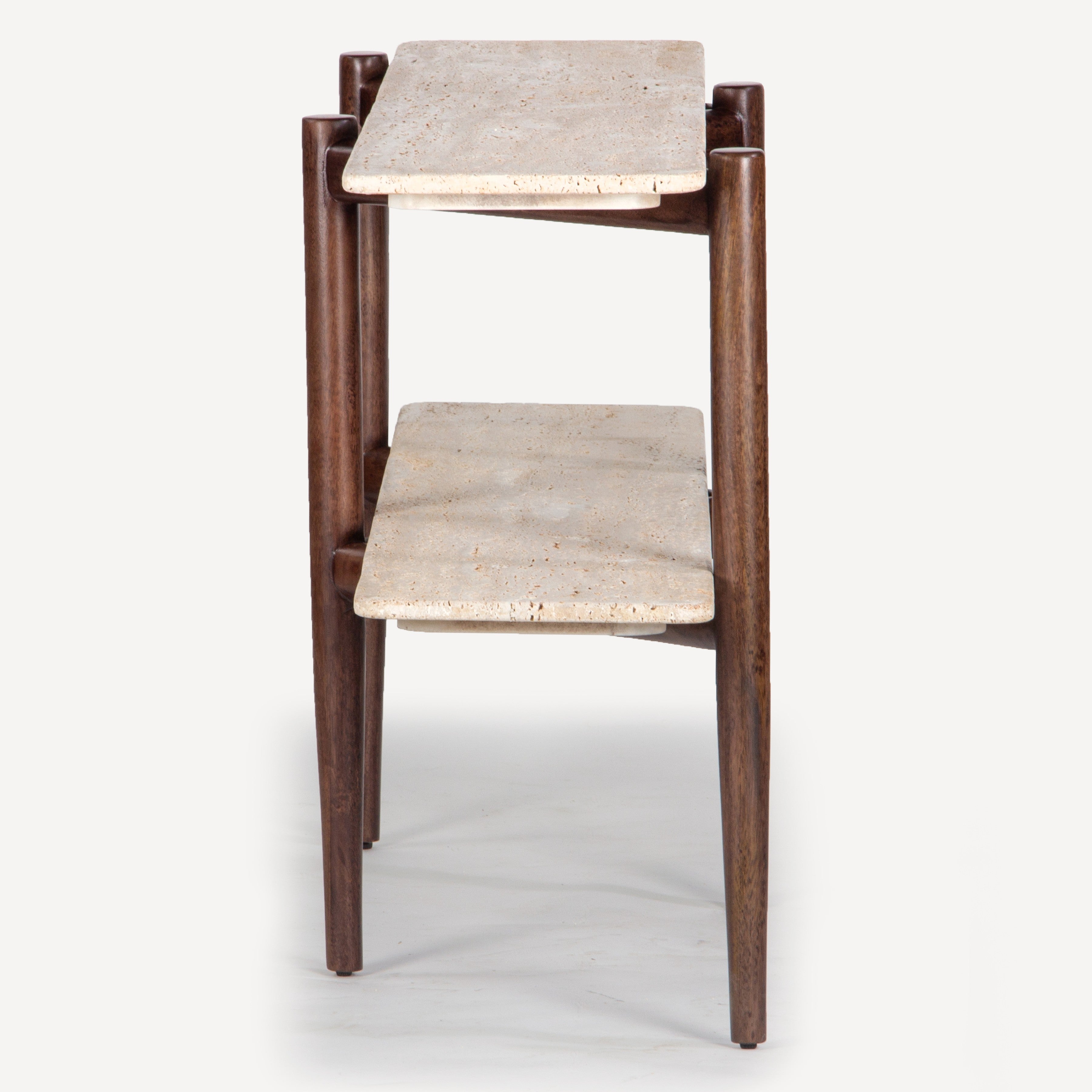 Terrace Travertine Oak Console Table