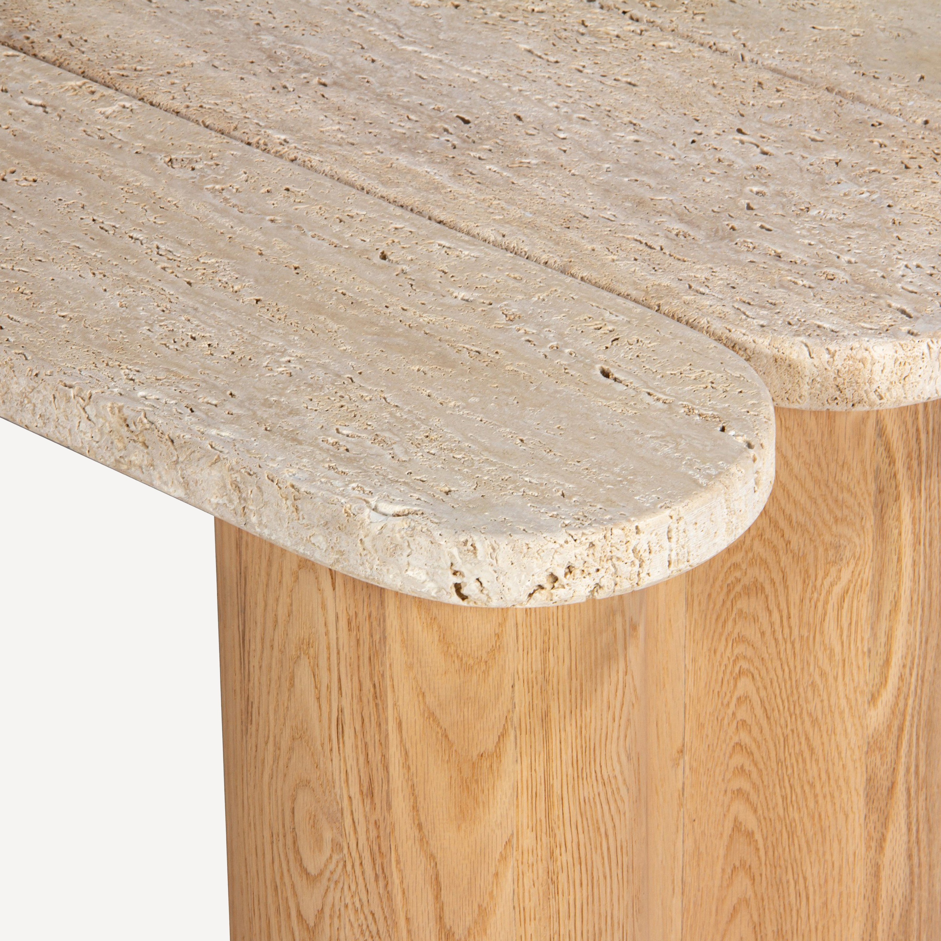 Plank Travertine Oak Coffee Table