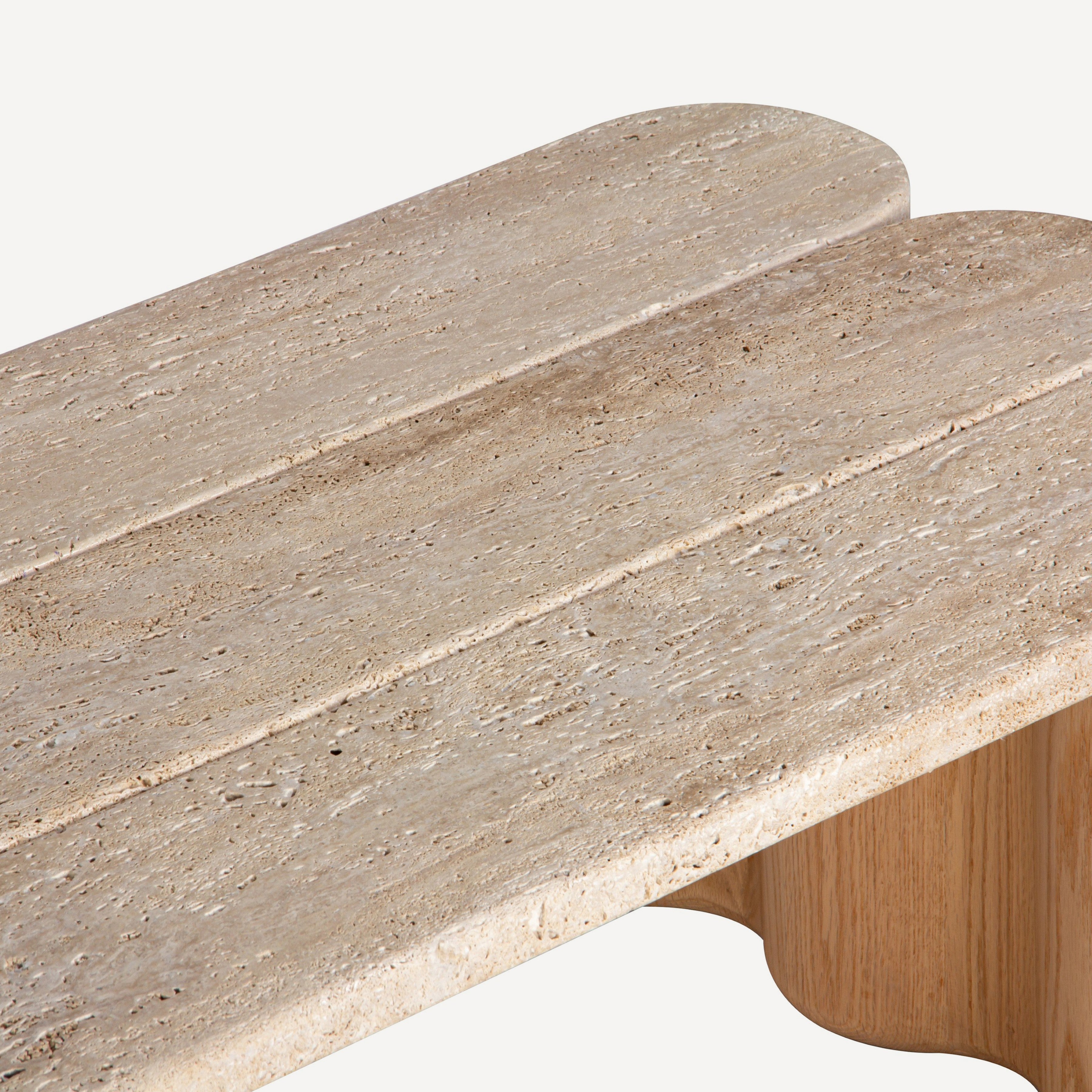 Plank Travertine Oak Coffee Table