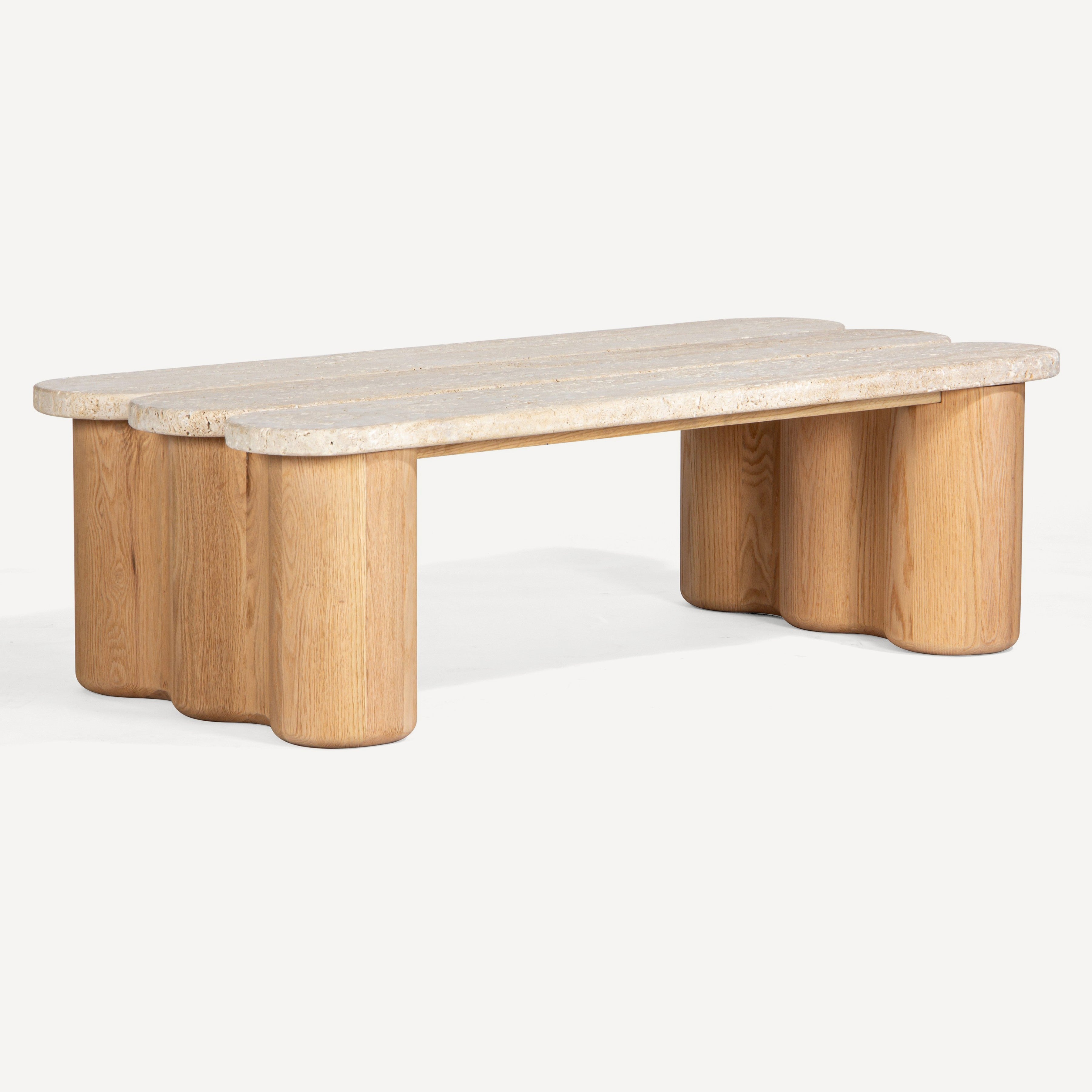 Plank Travertine Oak Coffee Table