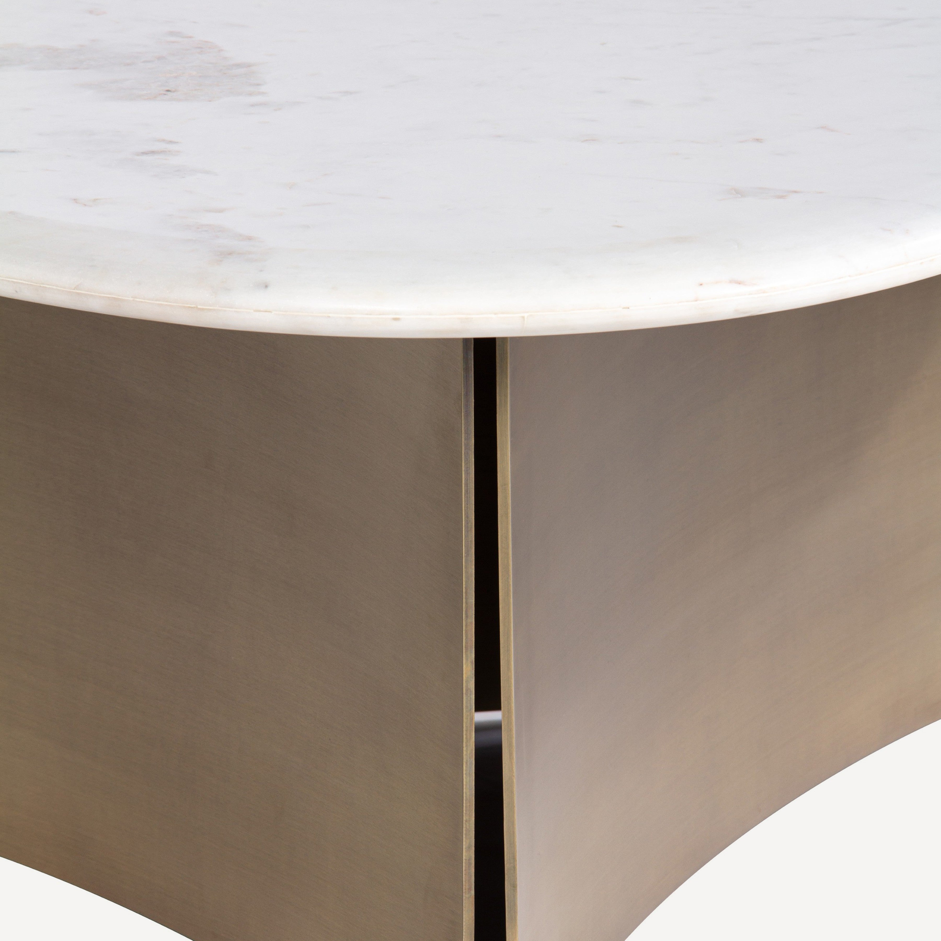 Pablo Marble Antique Brass Coffee Table