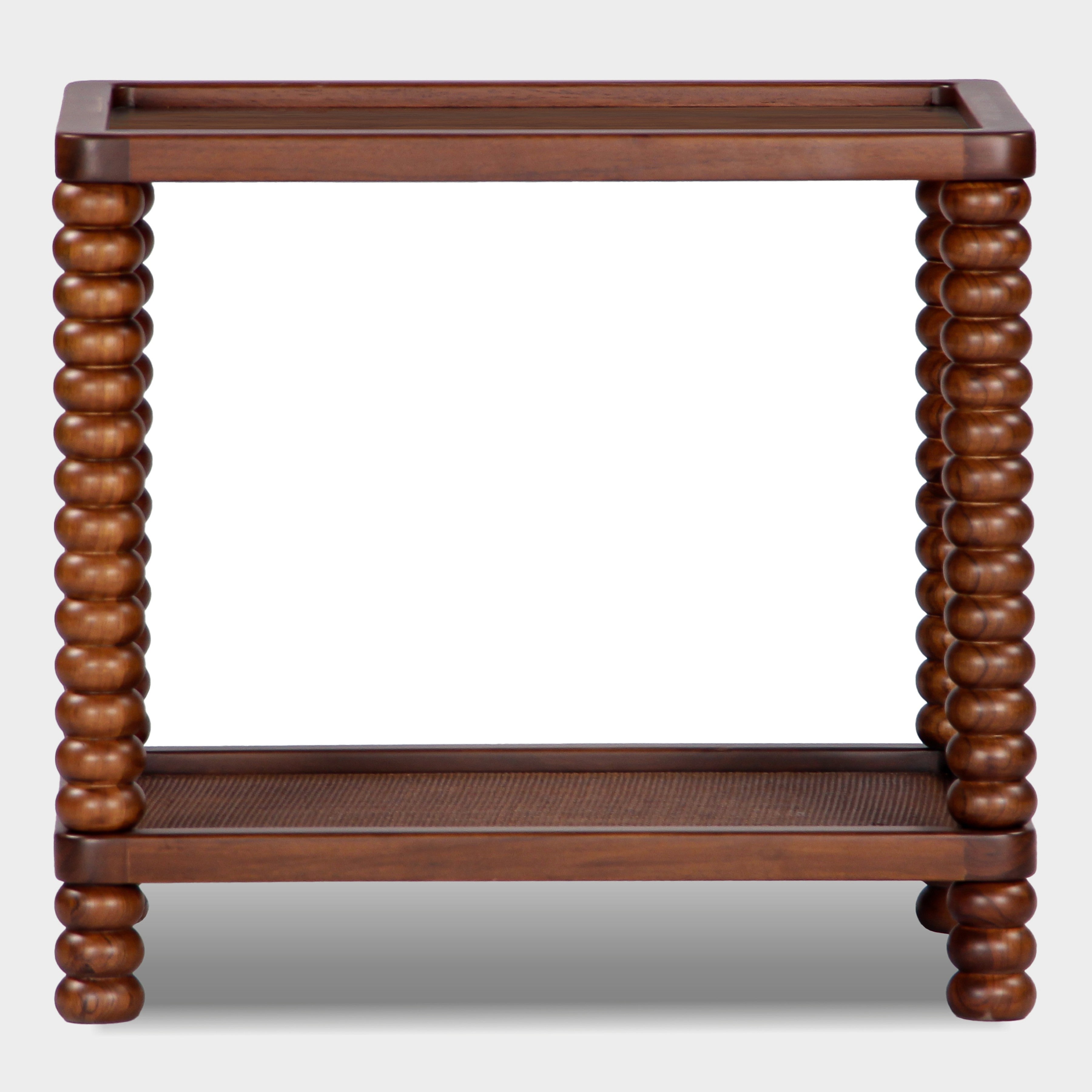 Twist Cane Solid Wood Side Table