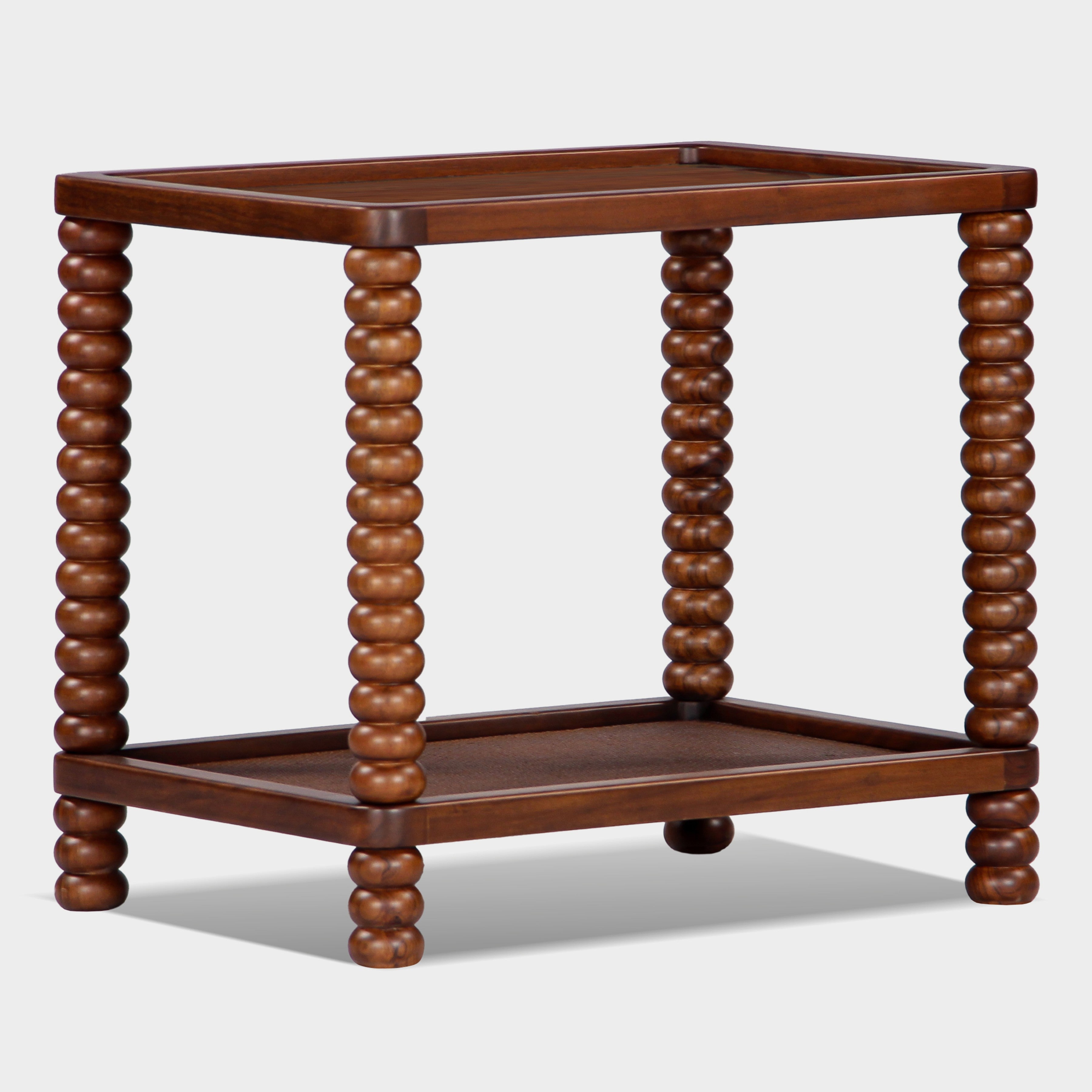 Twist Cane Solid Wood Side Table