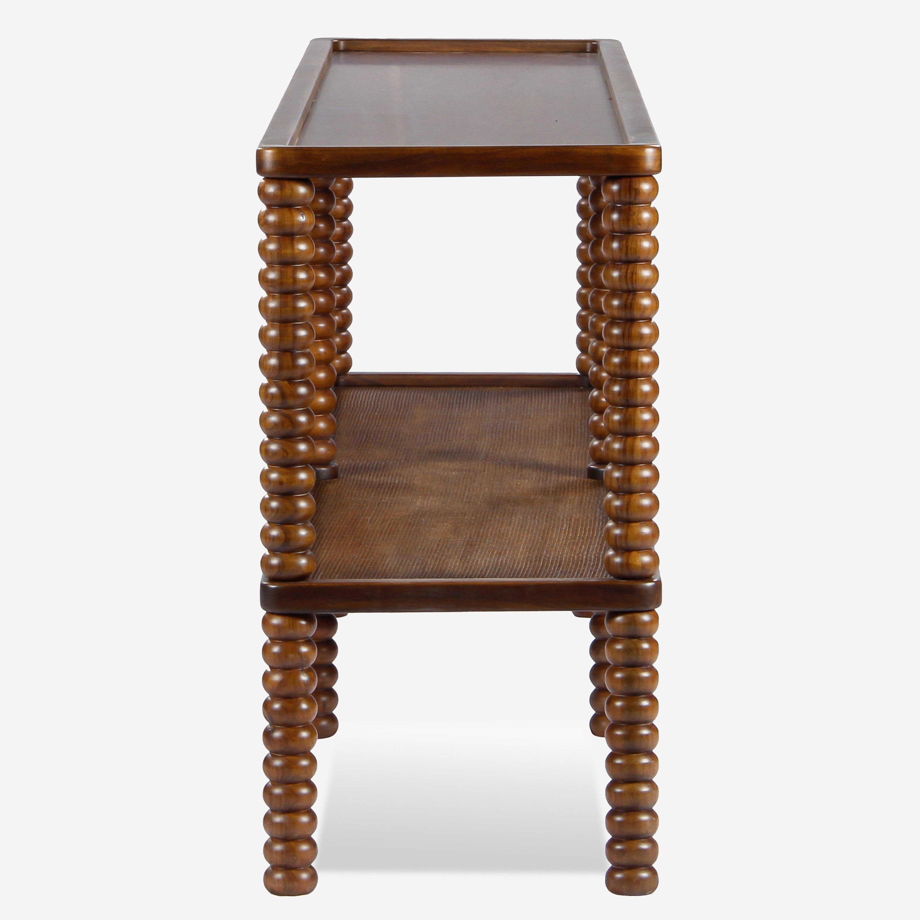 Twist Cane Solid Wood Console Table