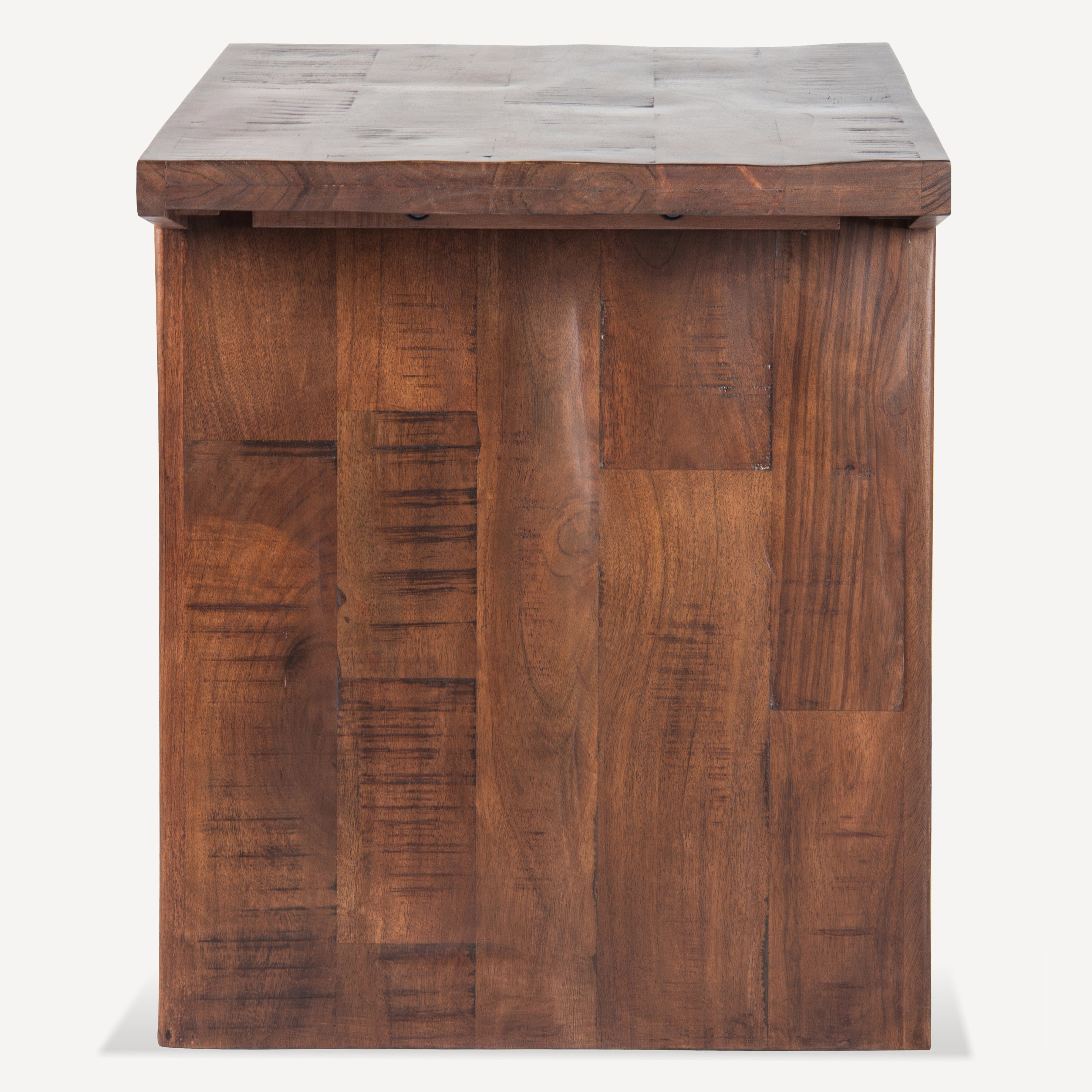 Keystone Reclaimed Wood Side Table - Rustic