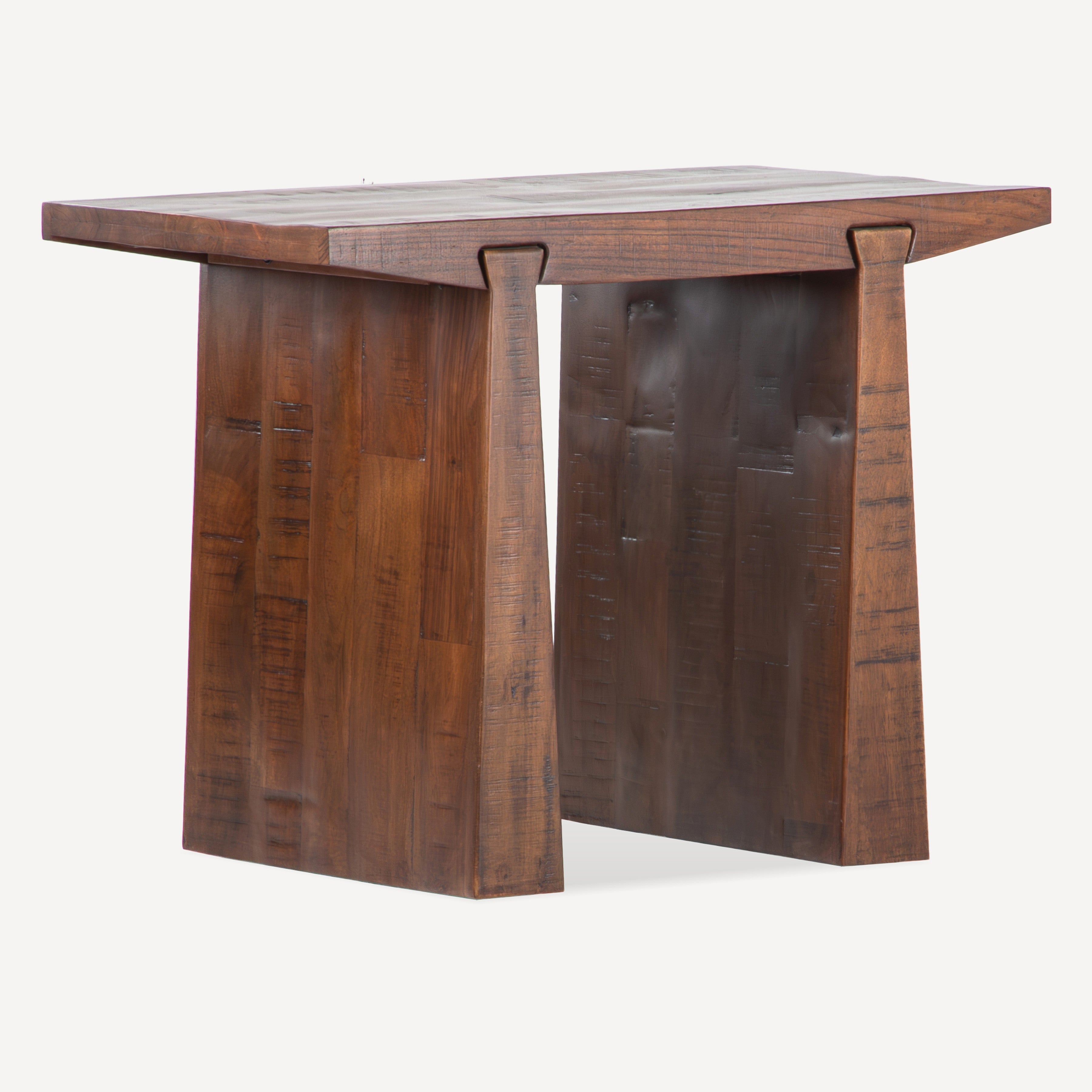 Keystone Reclaimed Wood Side Table - Rustic