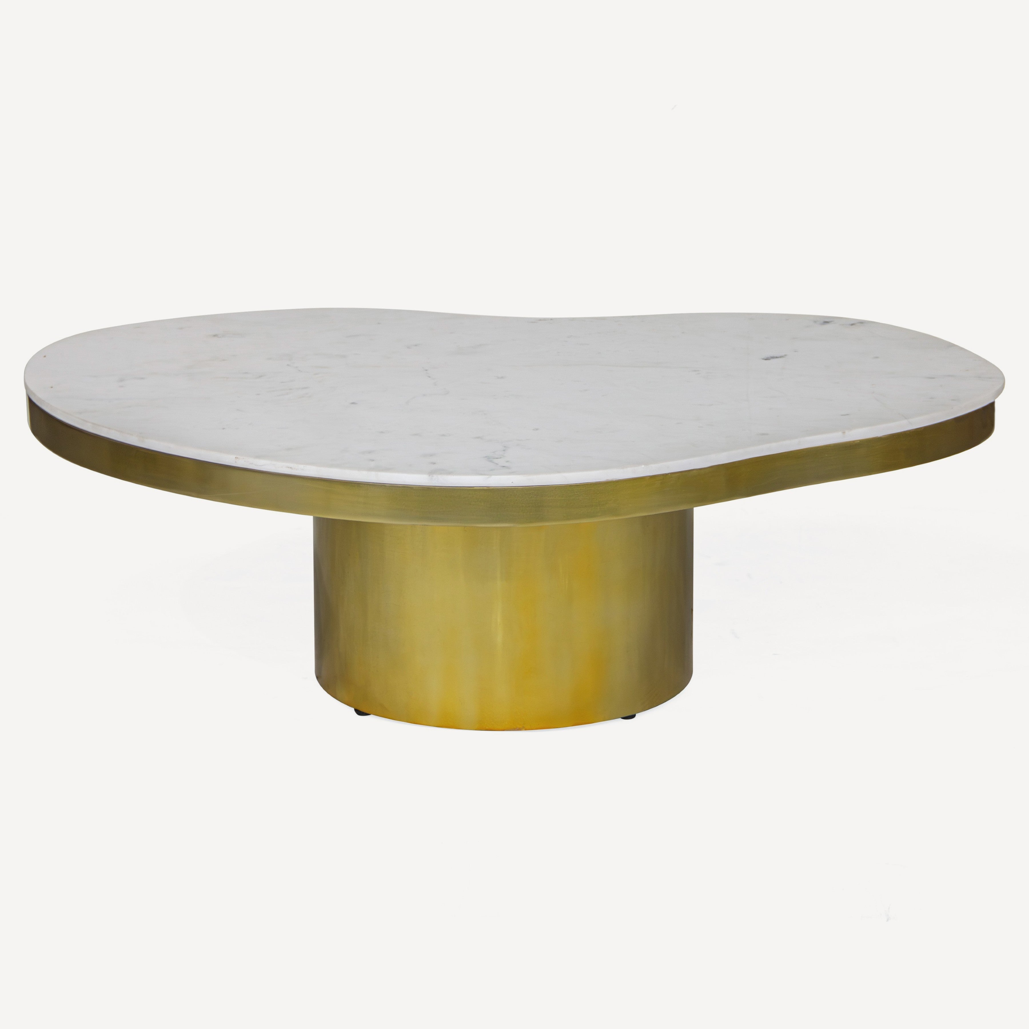 Kidney Marble Brass Coffee Table