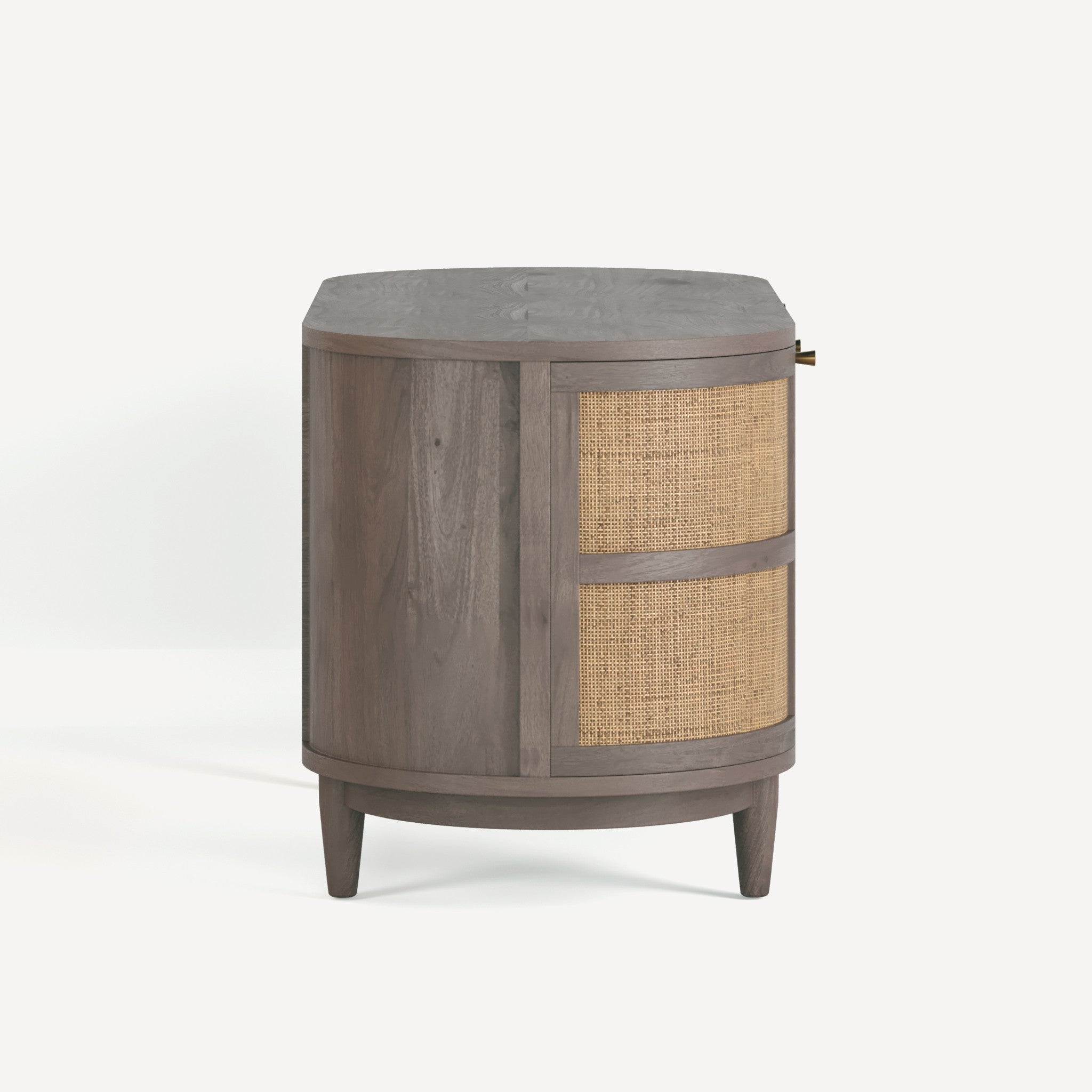 Canggu Cane Solid Wood Desk - Charcoal