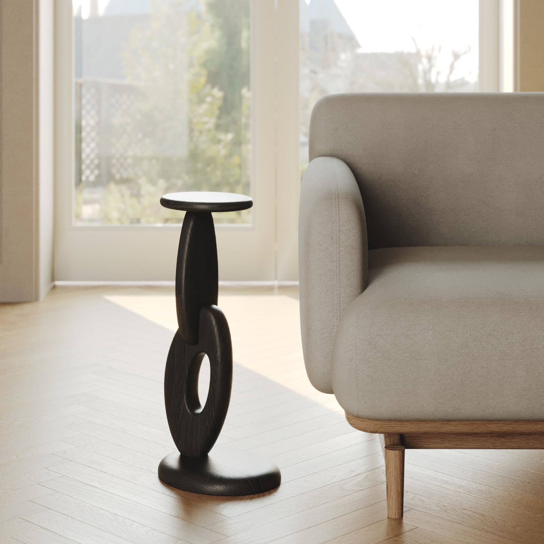 Totem Solid Oak Drink Table