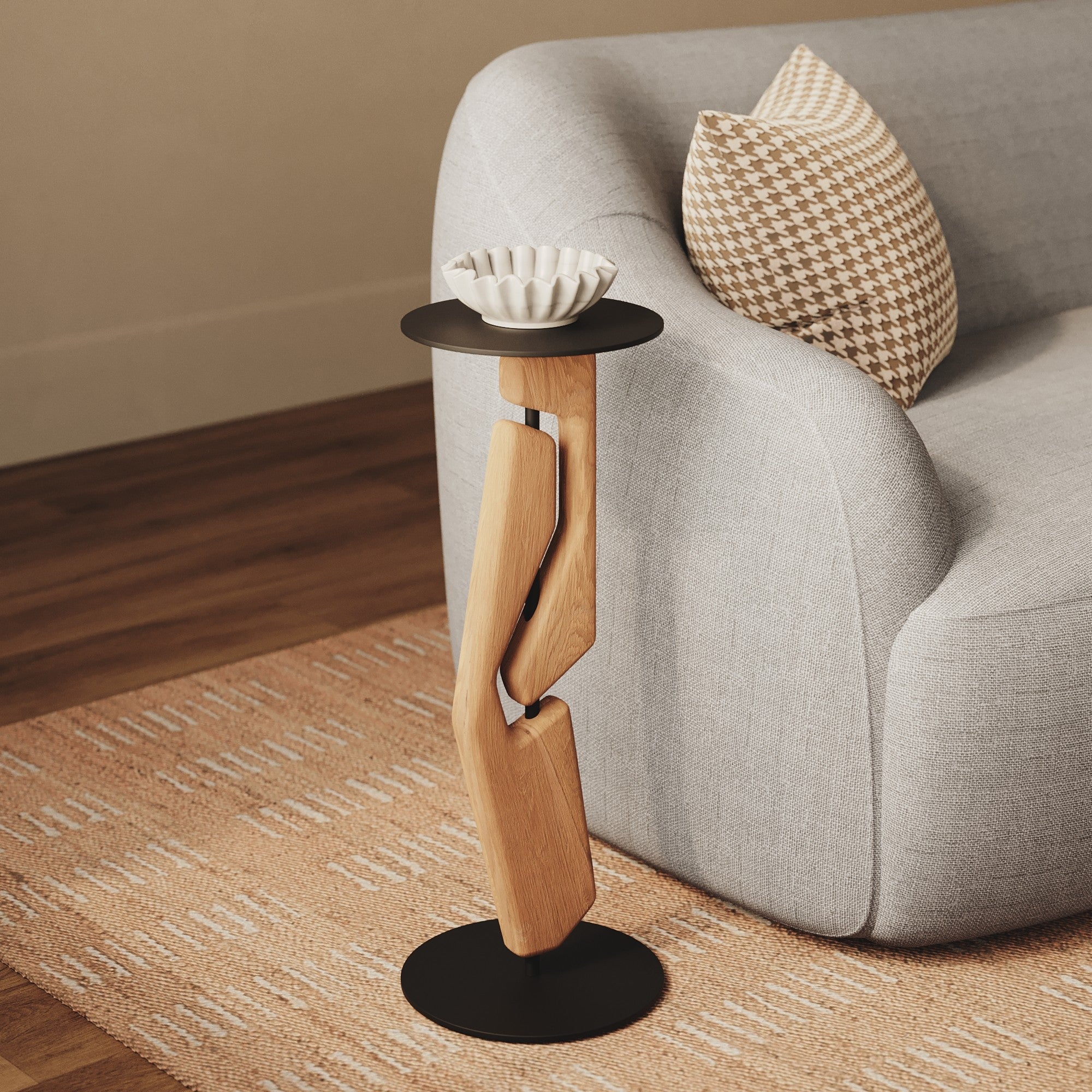 Tribe Solid Oak Drink Table