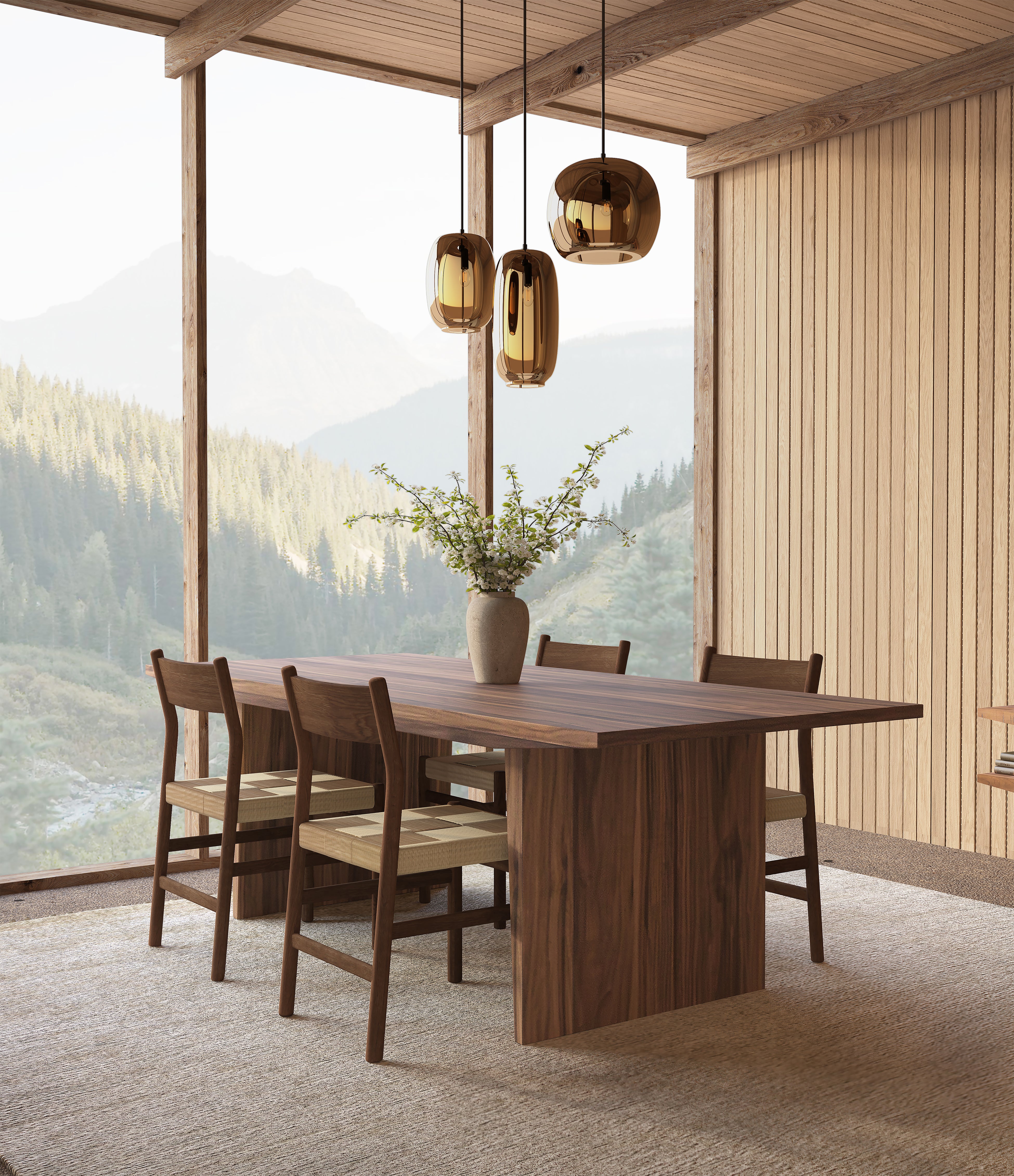 Asher Oak Danish Cord Dining Chair