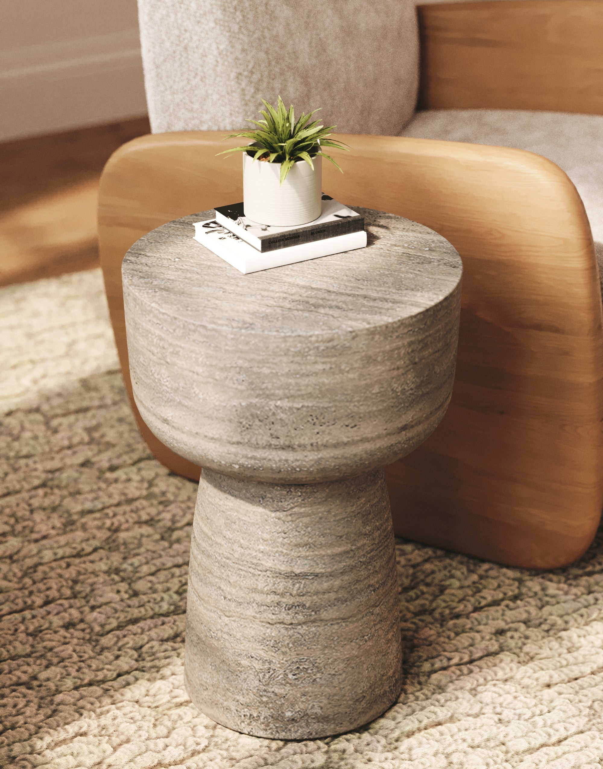 Arvo Outdoor Side Table - Concrete