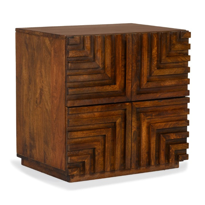 Maze Solid Wood Nightstand