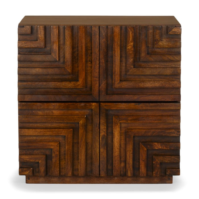 Maze Solid Wood Nightstand