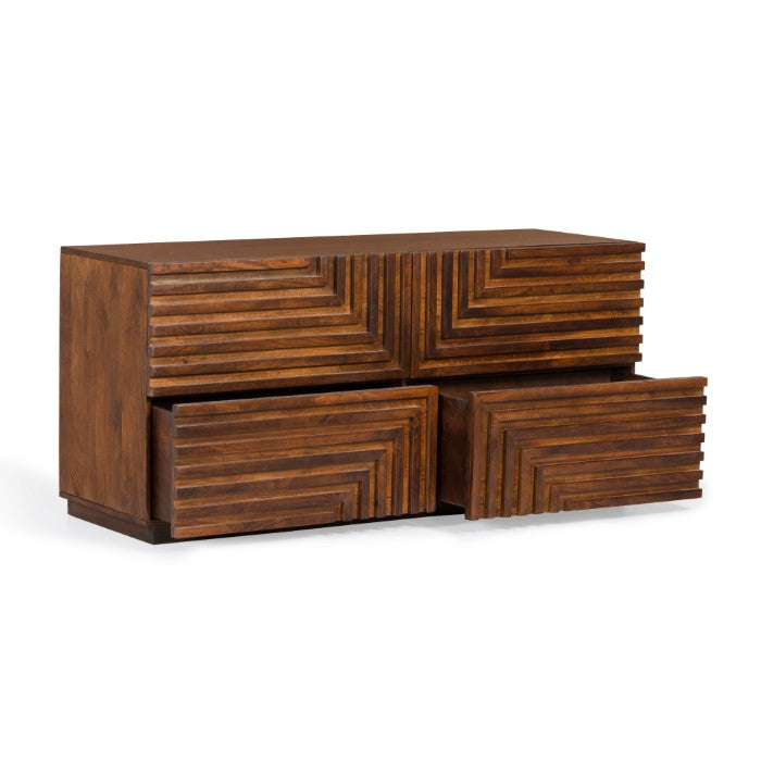 Maze Solid Wood Low Dresser