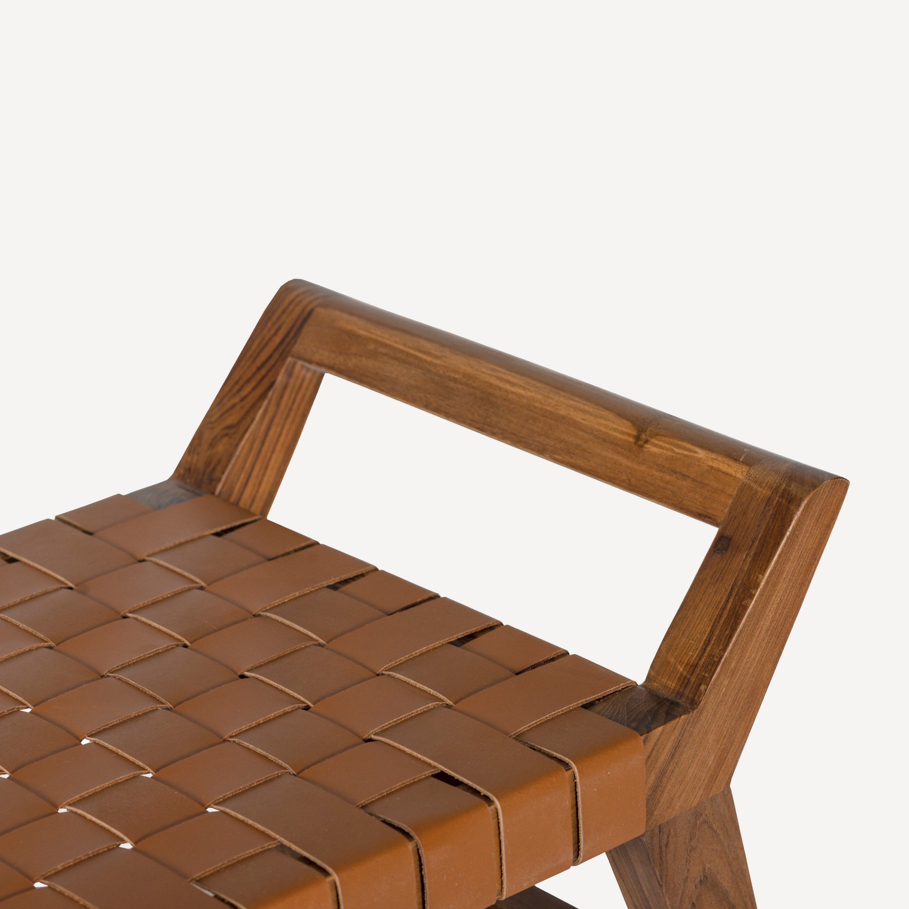 Cove Recycled Teak Leather Bench