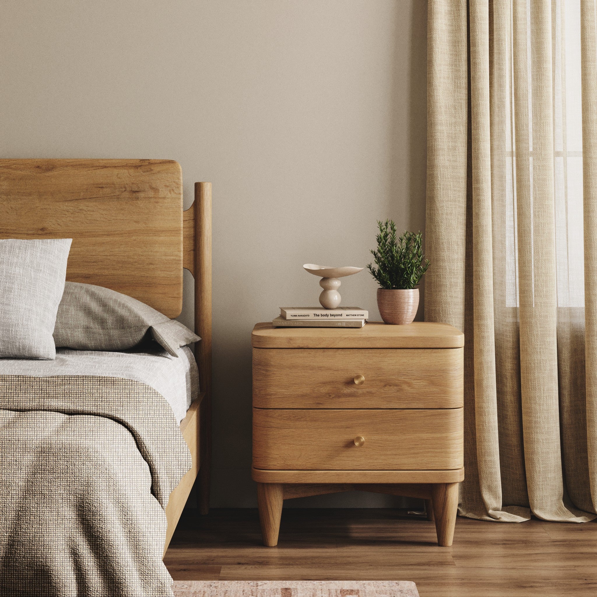 Daniel Solid White Oak Nightstand