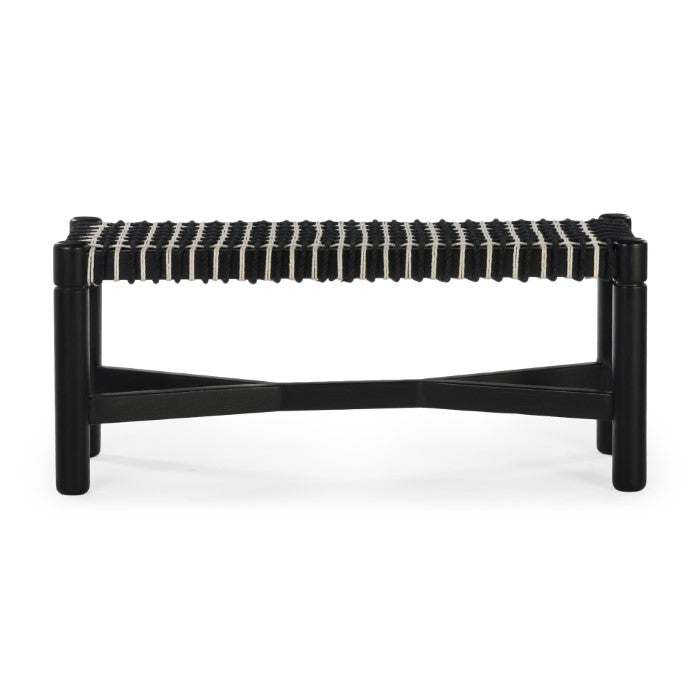 Lyla Oak Bench - Charcoal