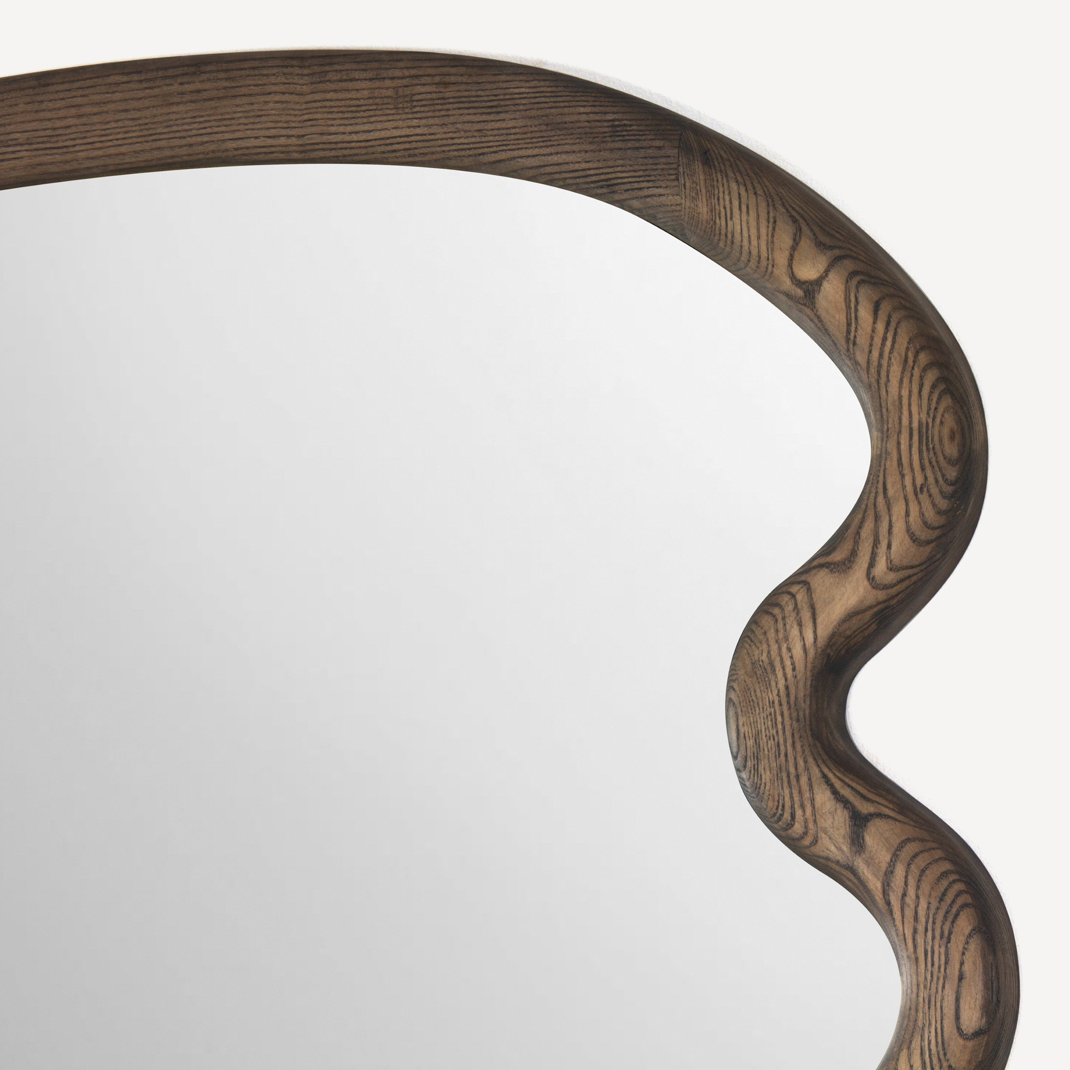 Swirl Ash Wood Large Mirror