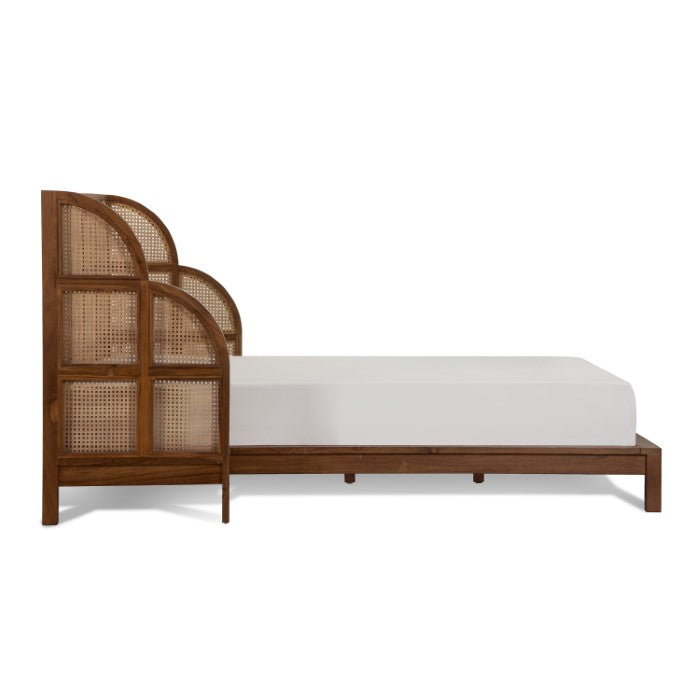 Nest Recycled Teak Cane Queen Bed