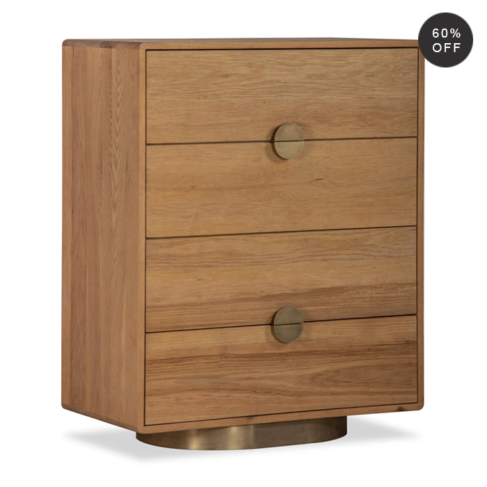 Podium 4 Drawer Solid Oak Chest