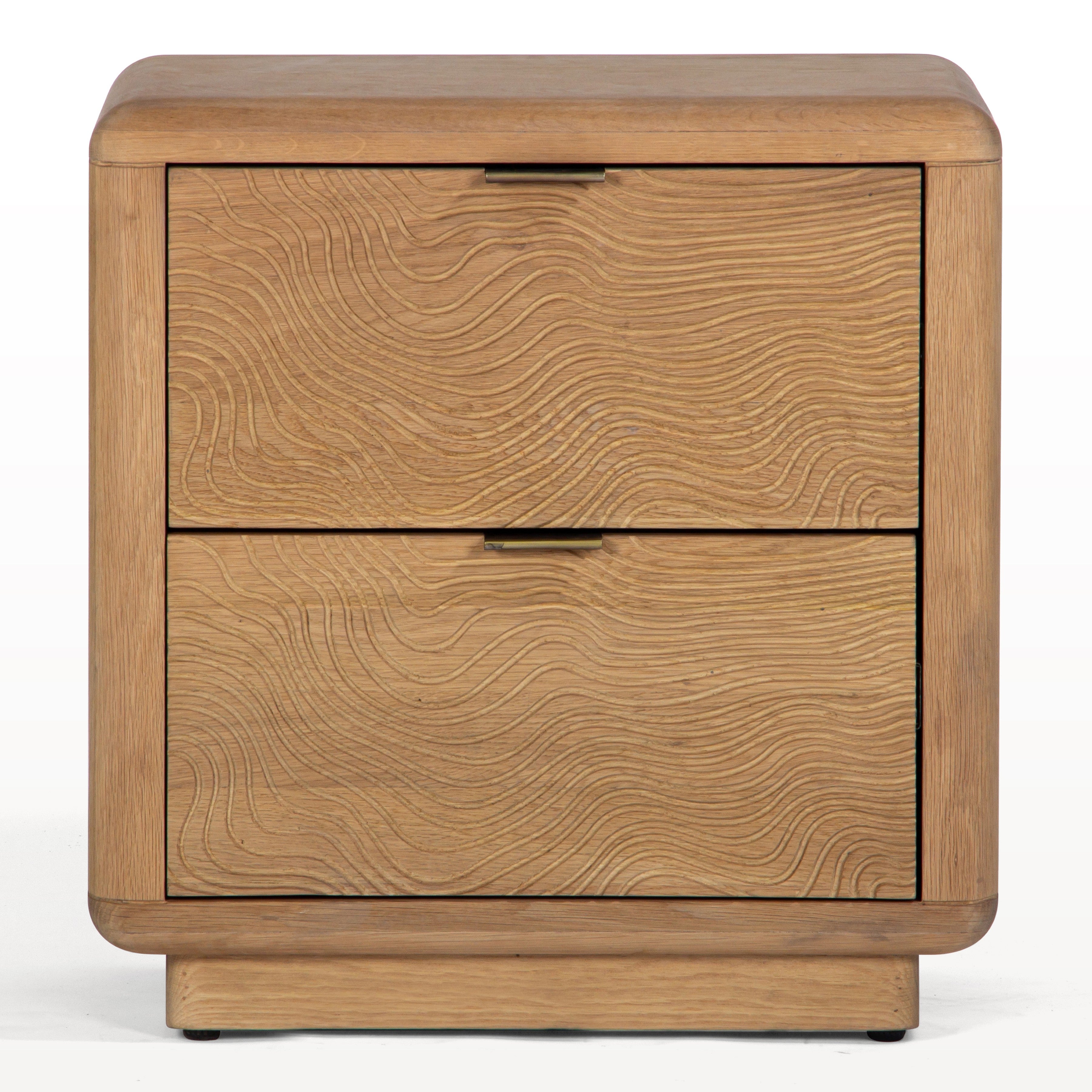 Textured Solid Oak Nightstand