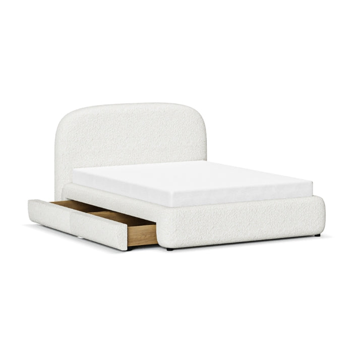 Cumulus Upholstered Bed White