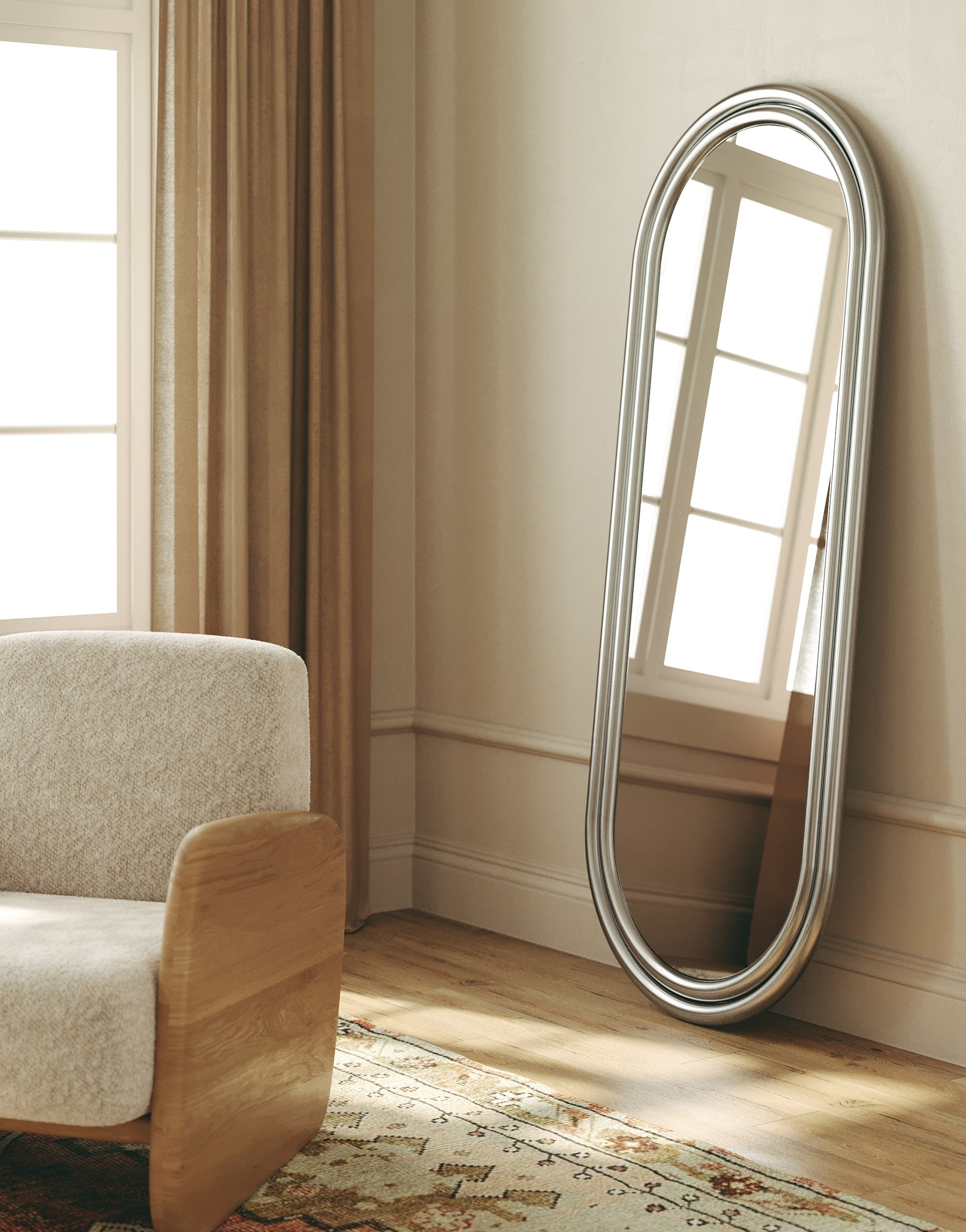 Dune Metallic Mirror - Floor Mirror