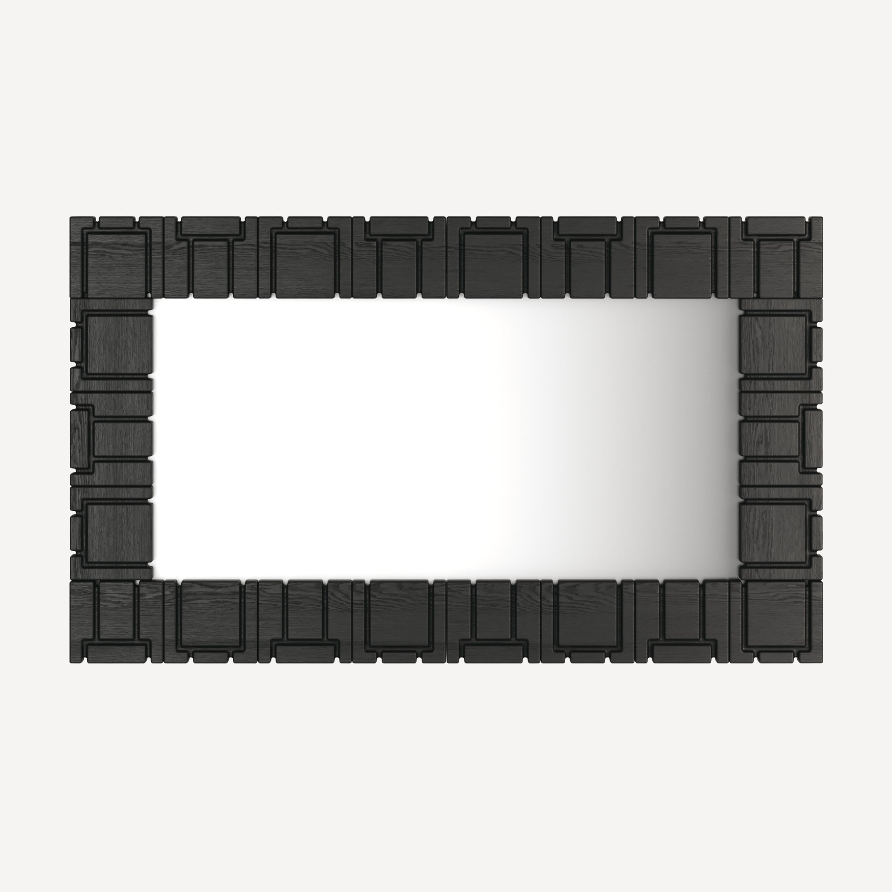 Brutalist Solid Oak Mirror