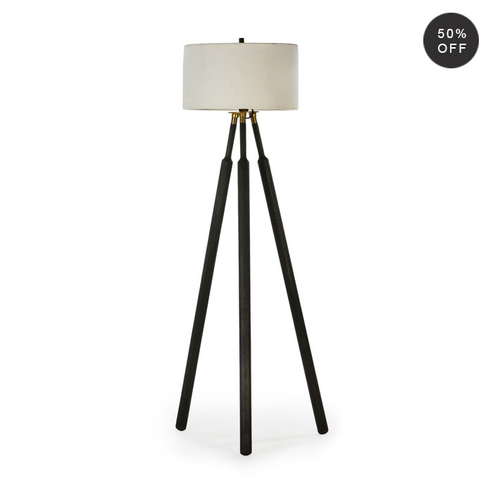 Spindle Solid Oak Floor Lamp