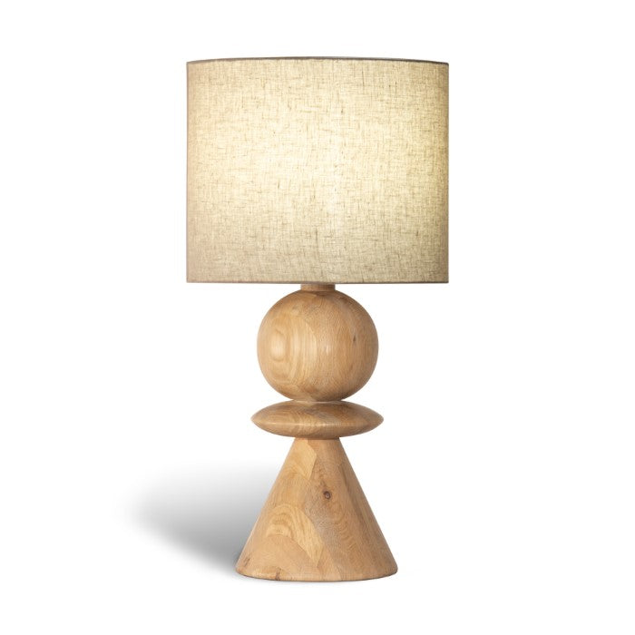 Rook Oak Table Lamp - Sunset Matt