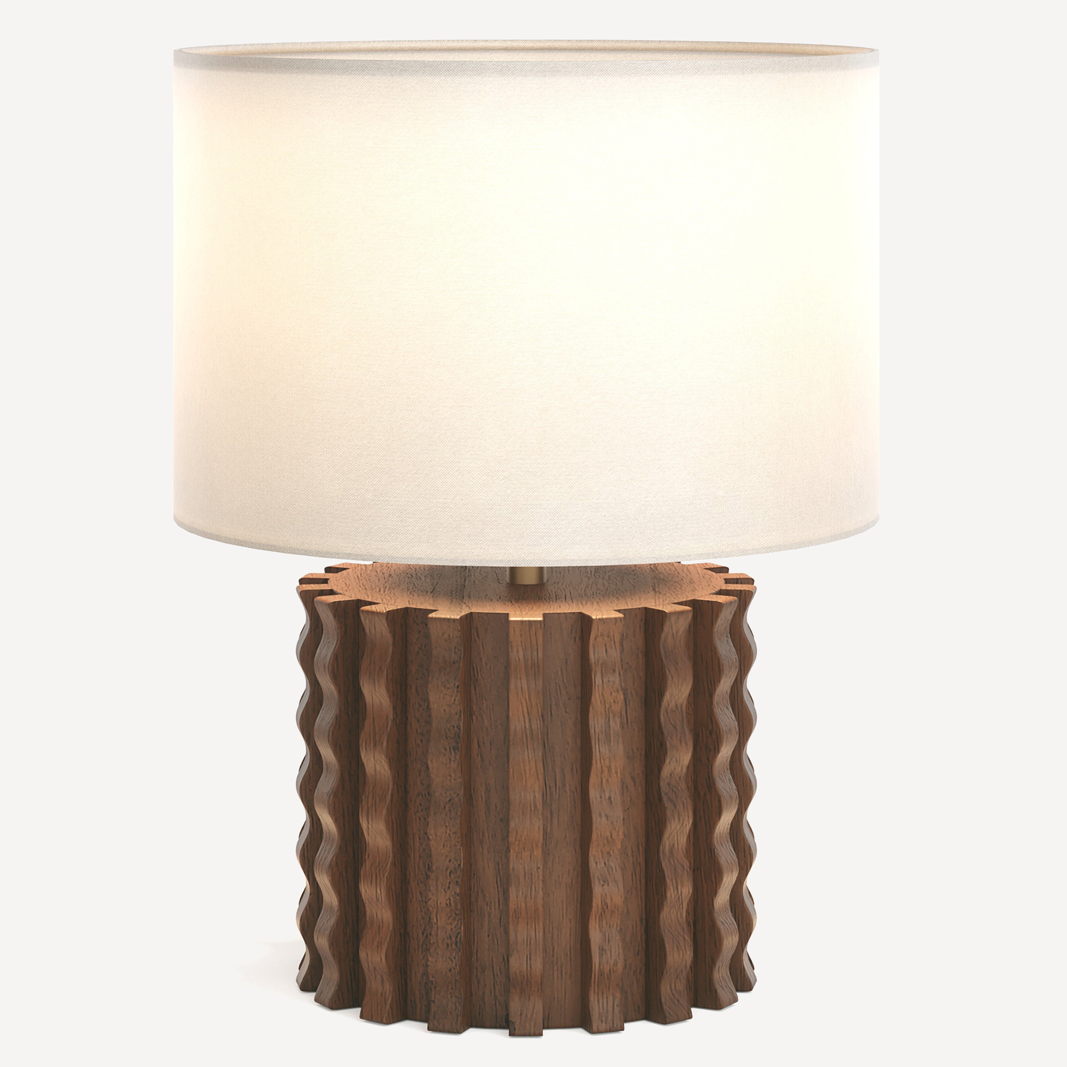 Swirl Oak Table Lamp