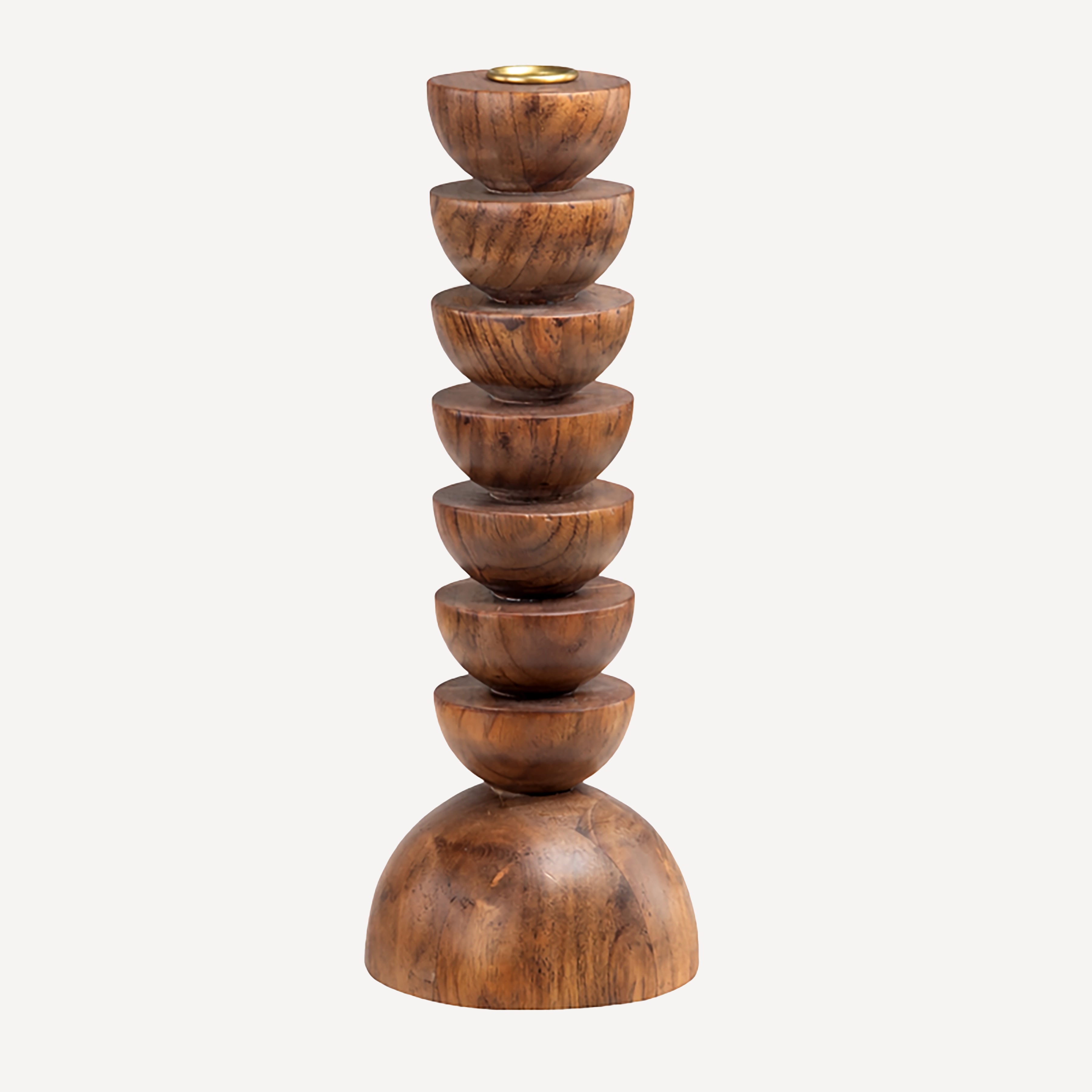 Cuppola Candle Holder Acacia