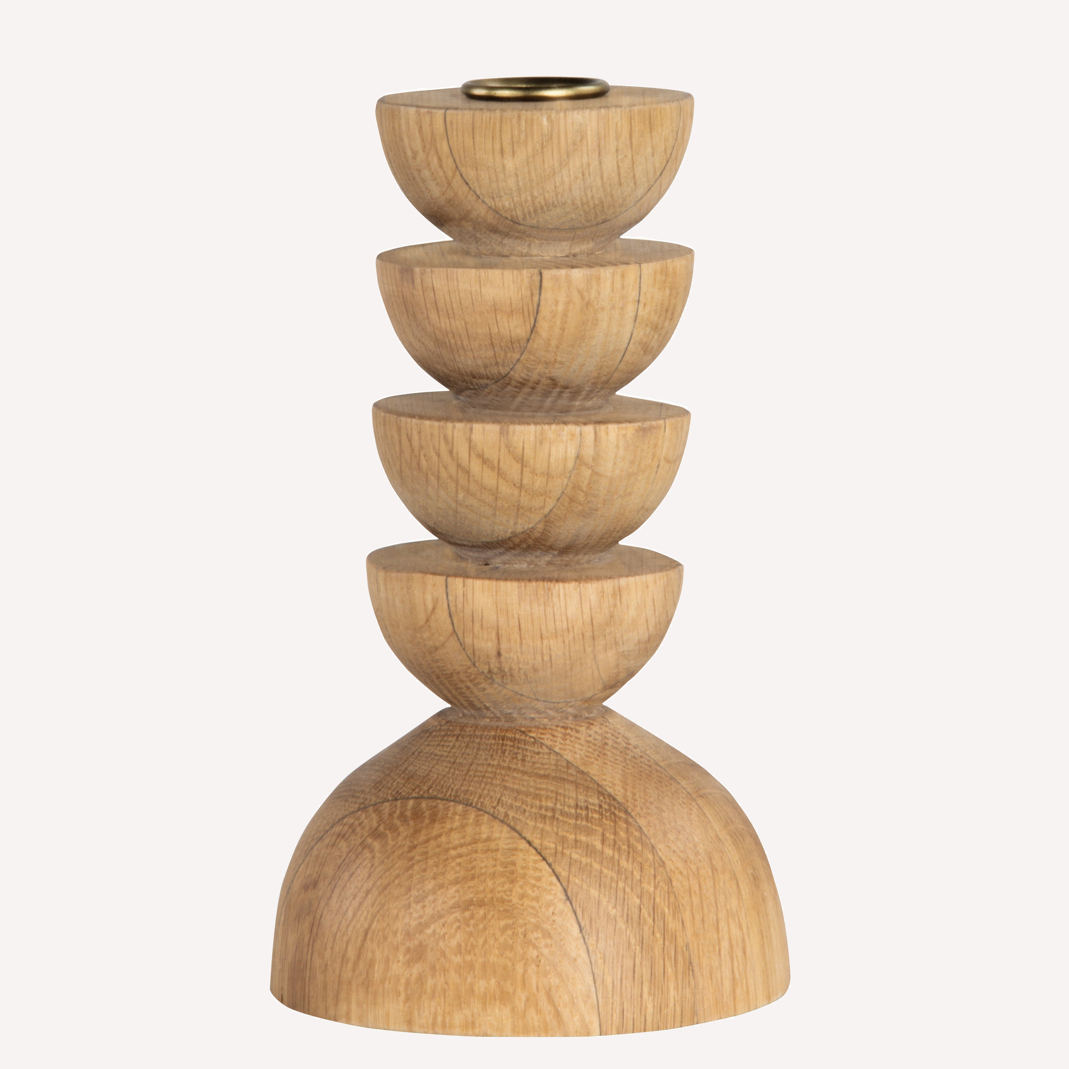 Cuppola Candle Holder Oak