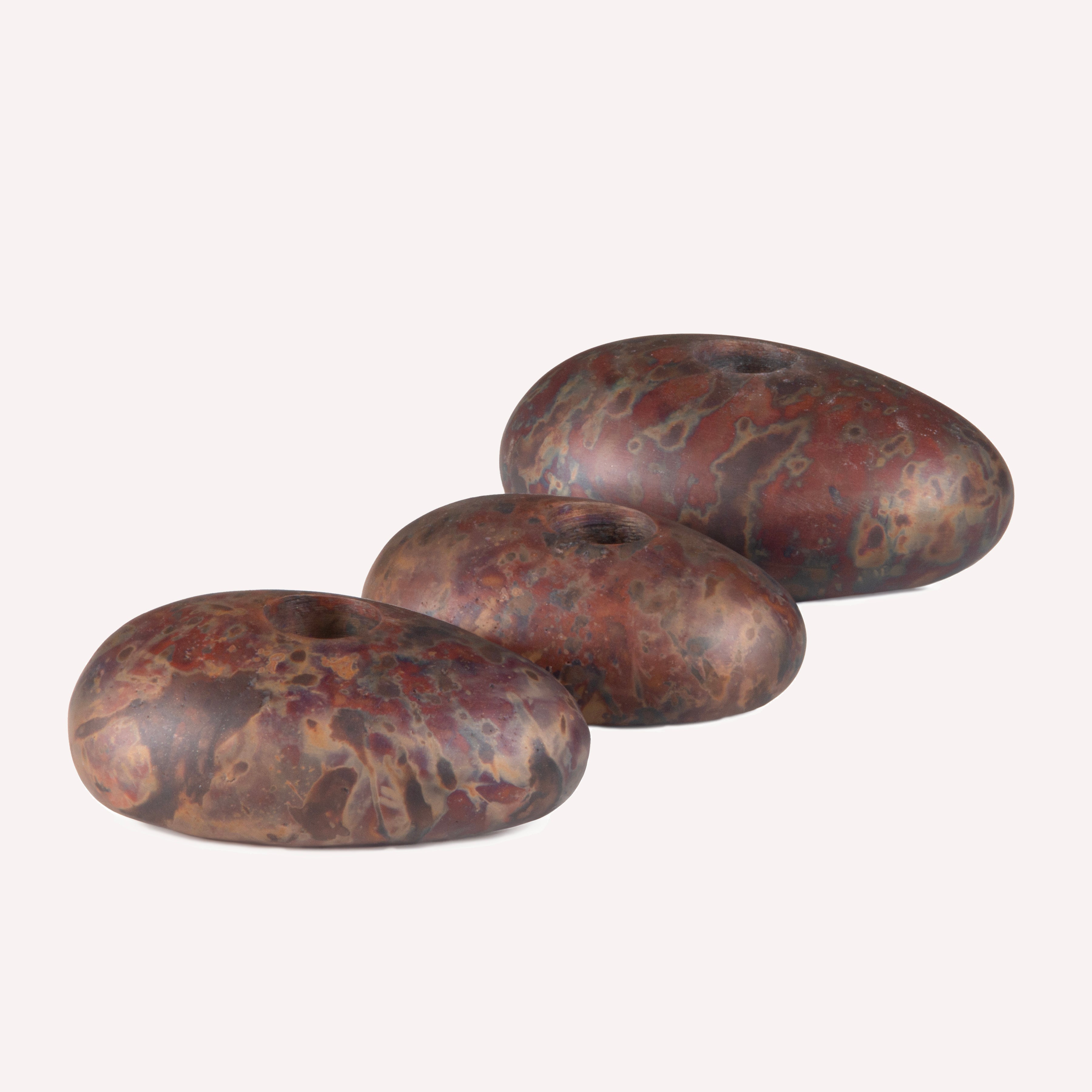 Pebble candleholder Set-3