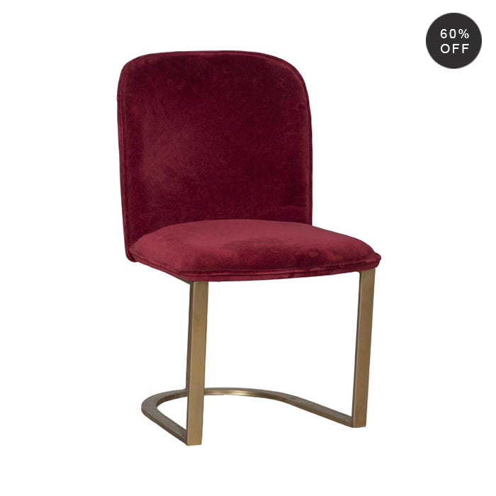 Ovale Upholstered Chair - Red