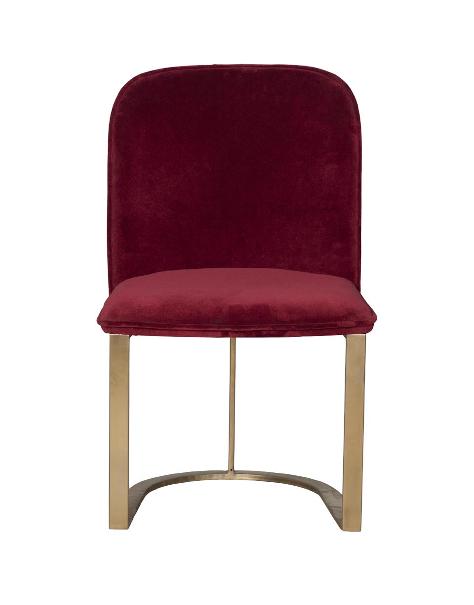 Ovale Upholstered Chair - Red