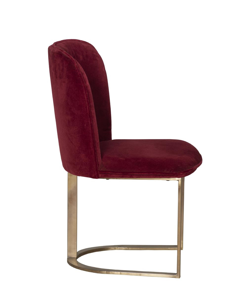 Ovale Upholstered Chair - Red