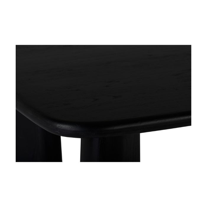 Laurel Solid White Oak Dining Table - Charcoal