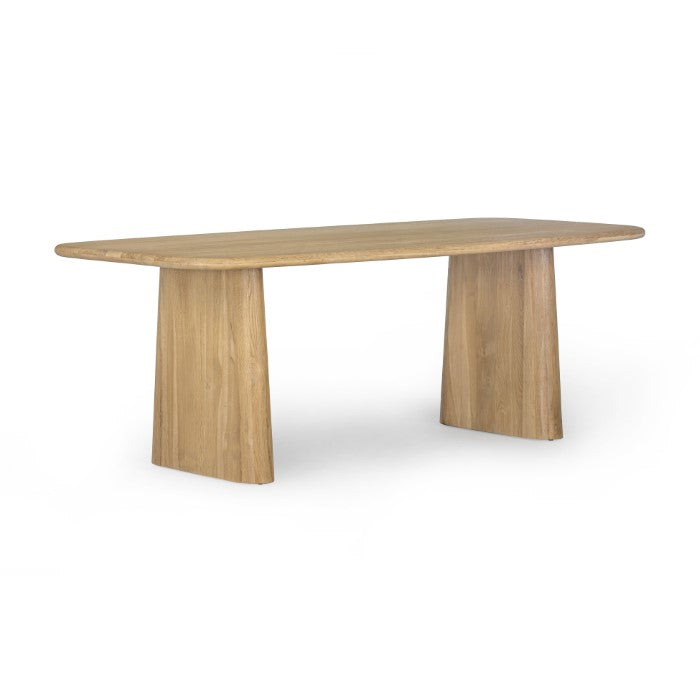 Laurel Solid White Oak Dining Table - Natural