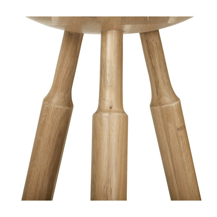 Dowel Solid Oak Counter Stool