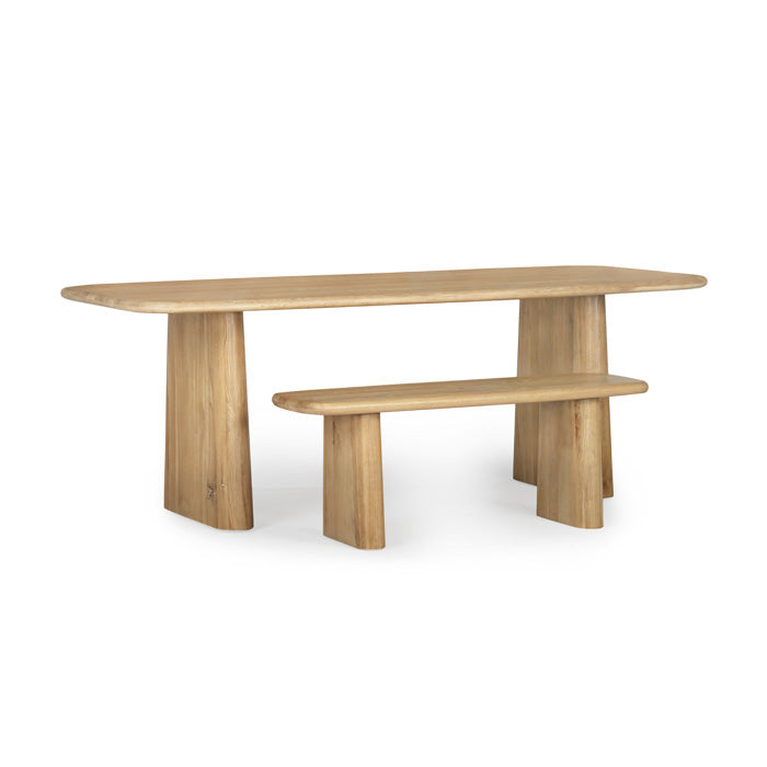 Laurel Solid White Oak Dining Bench