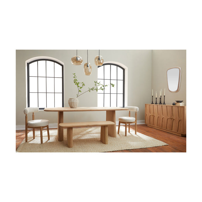 Laurel Solid White Oak Dining Bench