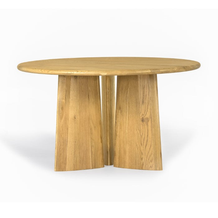 Laurel Solid White Oak Round Dining Table - Natural