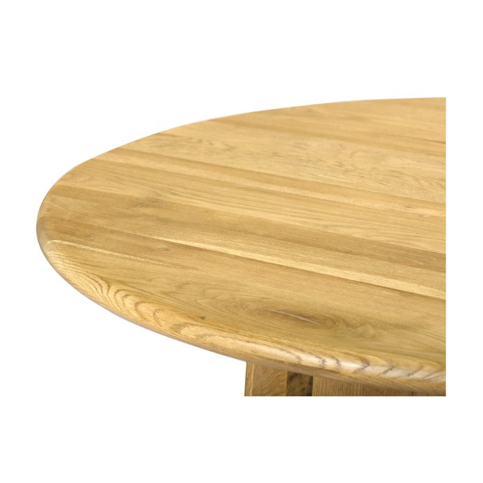 Laurel Solid White Oak Round Dining Table - Natural