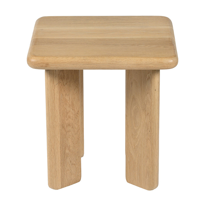 Laurel Solid White Oak Stool - Natural