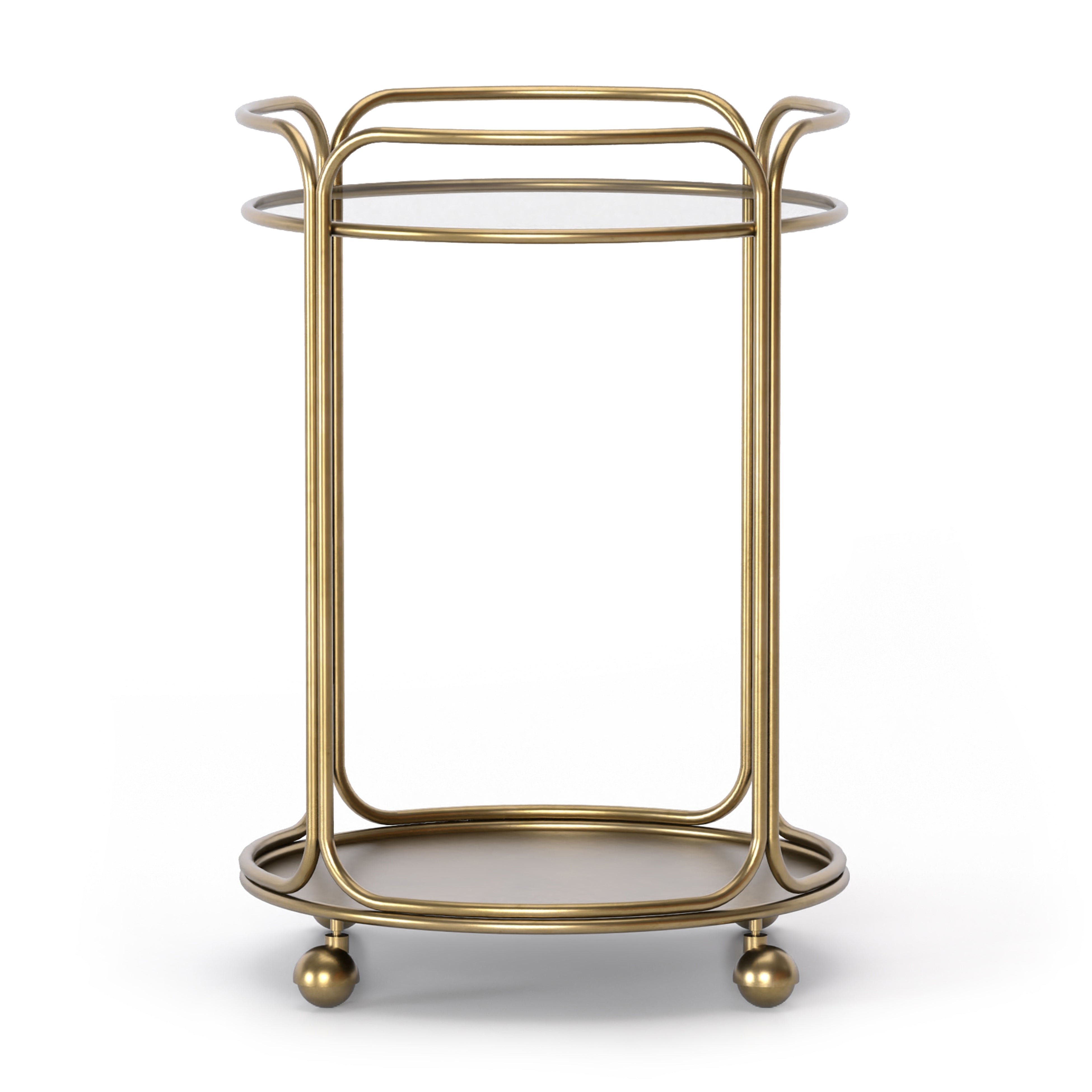 Radius Marble Round Bar Cart