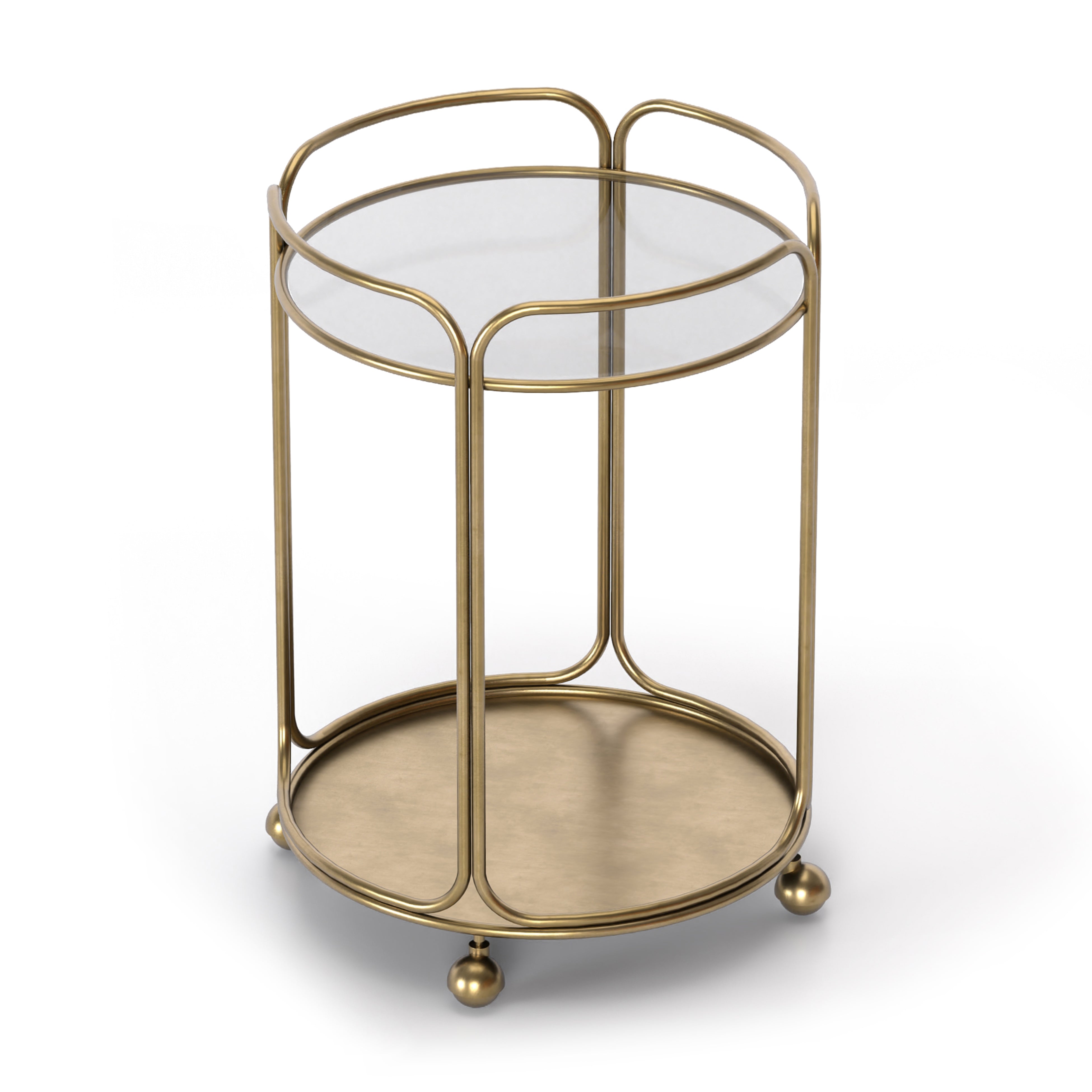 Radius Marble Round Bar Cart