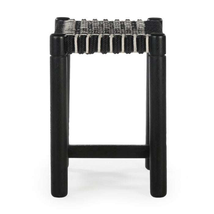 Lyla Solid Oak Counter Stool - Charcoal